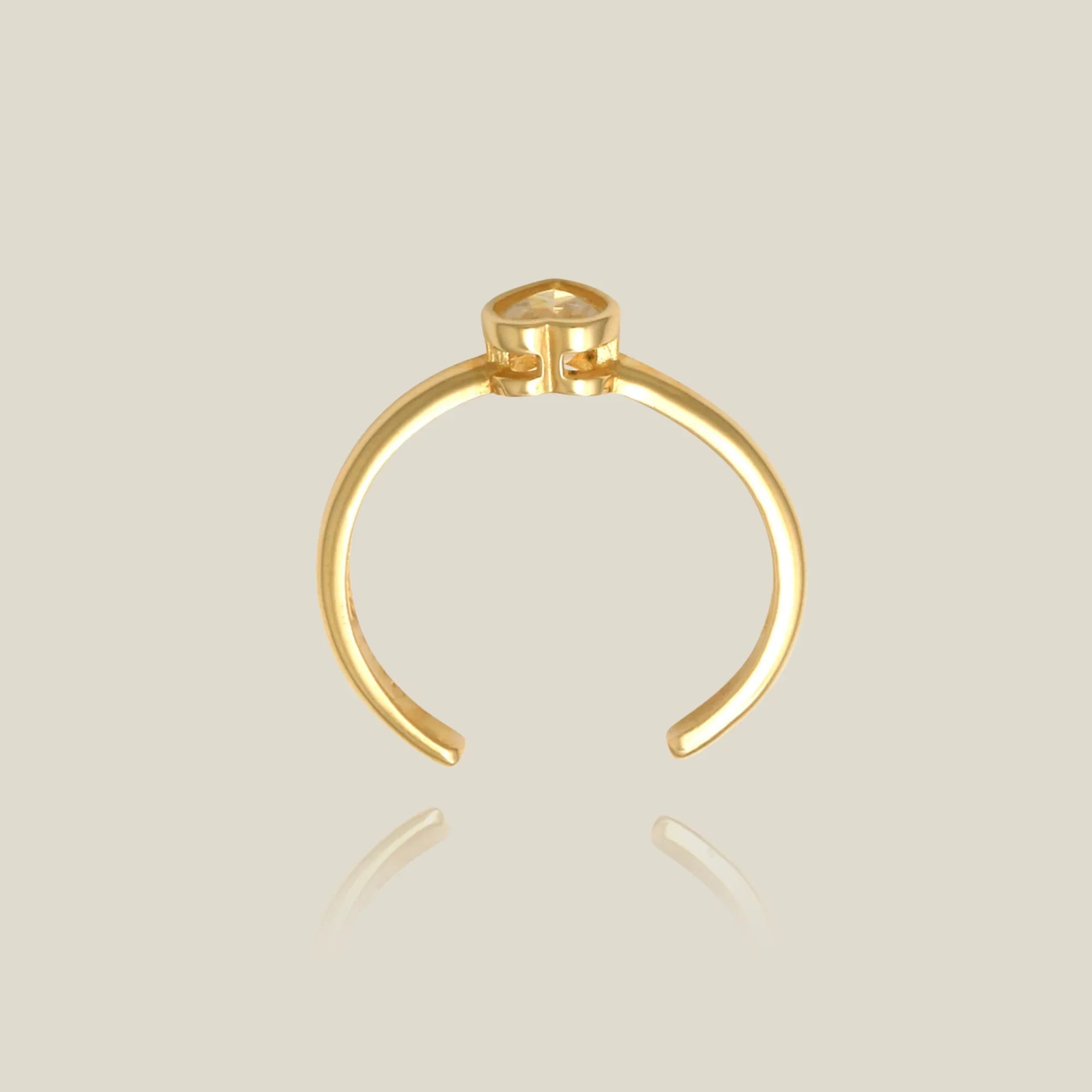 Single Heart CZ Ear Cuff - Anygolds