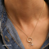 Cadena de collar de oro macizo de 14 quilates