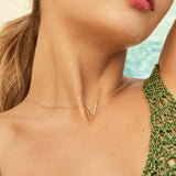 Diamond Chevron V Pendant Necklace