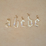 Diamond Gothic Initial Pendant
