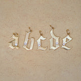 Diamond Gothic Initial Pendant