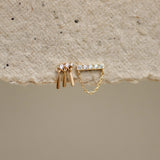 Line Bar Dangle Chain Stud