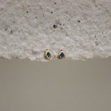 Aqua Gem Teardrop Stud Earrings