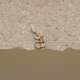 Marquise Leaf Branch Stud