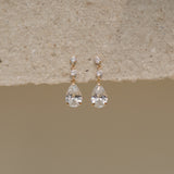 Triple Teardrop Dangle Stud Earrings