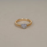 Heart Lab Grown Diamond Cable Ring