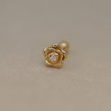 Piercing De Perno Rosa De Diamante