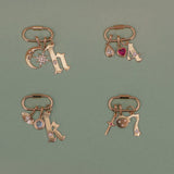 Diamond Gothic Initial Pendant