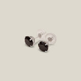 Round Black Essential Stud Earrings - Anygolds