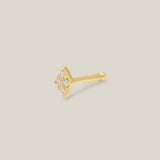 Rhombus CZ Nose Bone Stud - Anygolds