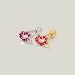 Ruby Lip CZ Stud - Anygolds