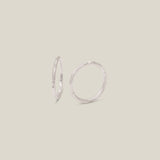 Hammered Texture Thin Hoop Earrings - Anygolds