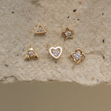 Essential Stacking Stud - Triforce, Heart, Triangle, Star, and Clover