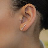 Petite Pavé Teardrop Stud