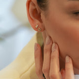 Baguette Prong Stud Earrings
