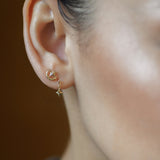 Diamond Star CZ Dangle Stud Earrings