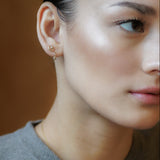 Diamond Star CZ Dangle Stud Earrings