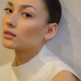 Mixed Bezel Trio Stud Earrings