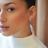 Triple Square Emerald-Cut Stud Earrings