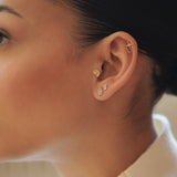 14K Molten Shell Stud Earring