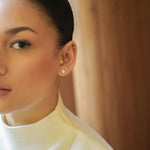 14K North Star Flare Chain Stud Earring