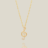 Treble Clef Music Note Pendant