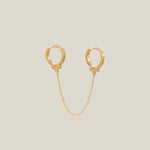 Handcuffs Chain Double Hoop Earring - Anygolds