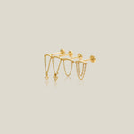 Curved Bar & Chain Stud (Internal Thread) - Anygolds