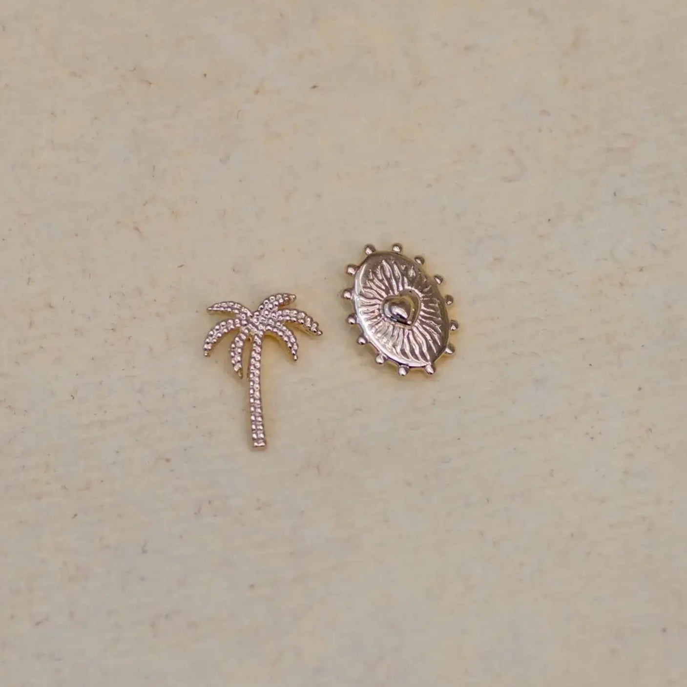 14K Solid Gold Palm Tree Stud – Anygolds