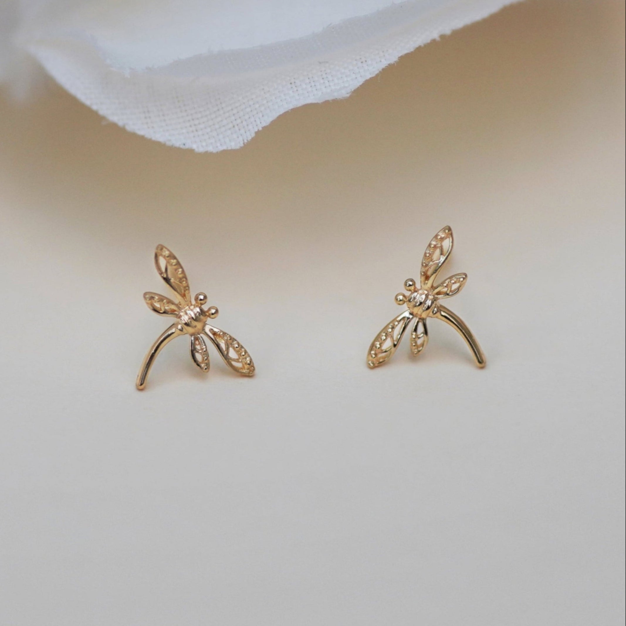 Dragonfly Stud Earrings - Anygolds