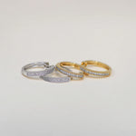 Medium Eternity Diamond Hoop Earrings - Anygolds