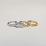 Medium Eternity Diamond Hoop Earrings - Anygolds