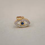 Diamond & Sapphire Evil Eye Pendant - Anygolds