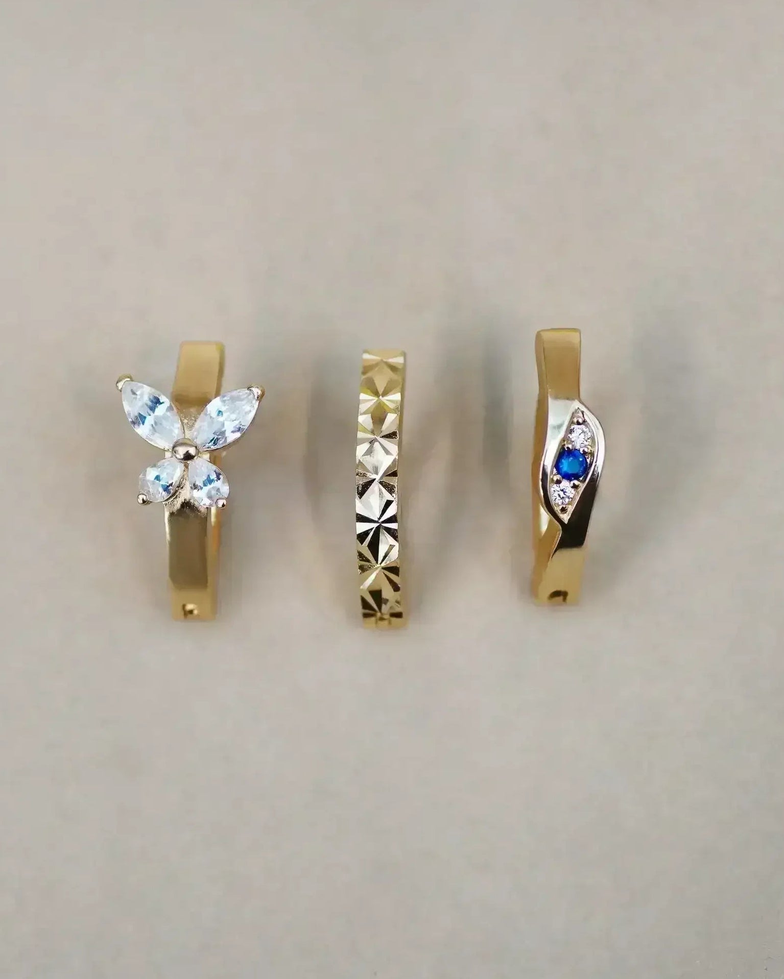 14K Solid Gold Marquise Butterfly Navel Clicker Ring – Anygolds