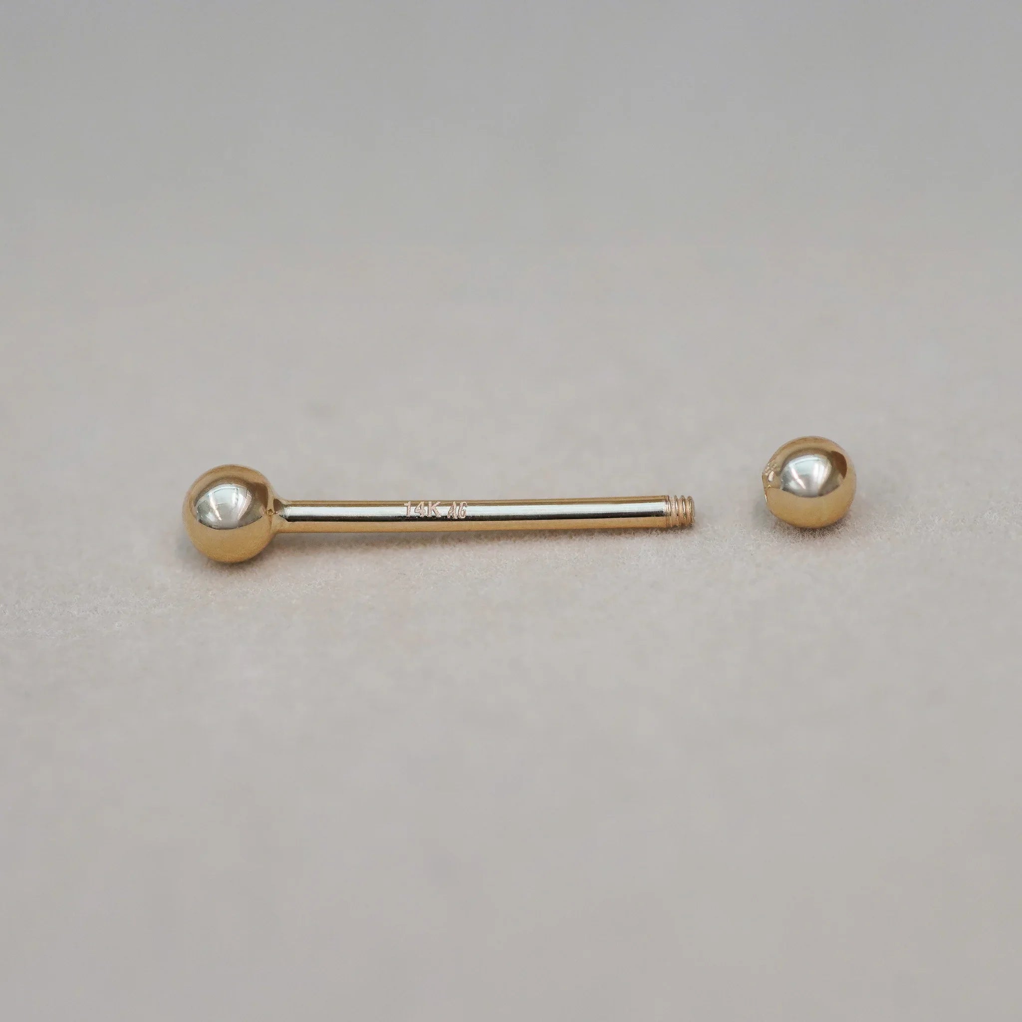 Plain Ball Thick Straight Barbell - Anygolds
