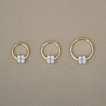 Clover Flower Hoop - Anygolds