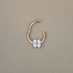 Clover Flower Hoop - Anygolds
