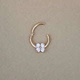 Clover Flower Hoop - Anygolds