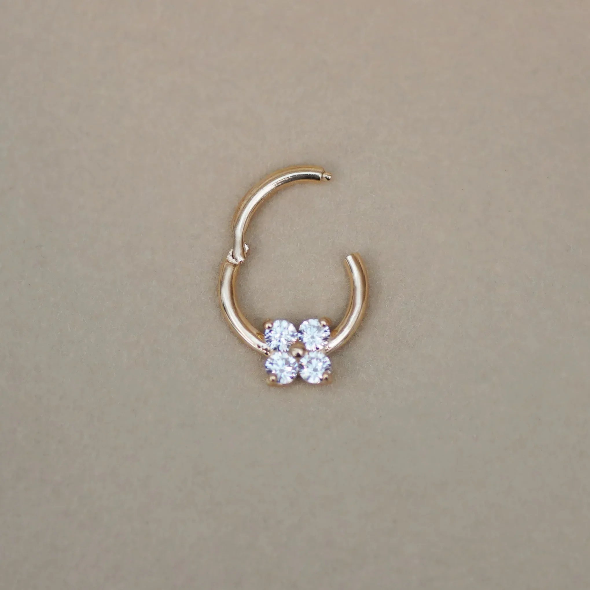 Clover Flower Hoop - Anygolds