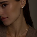 Emerald Cut Square Lab Grown Diamond Stud Earrings