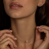 Oval Bezel Lab Grown Diamond Necklace