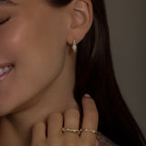 Twisted Rope Lab Grown Diamond Hoop Earrings