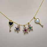 Diamond Heart Teddy Bear Pendant