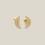 Diamond Crescent Luna Stud Earrings