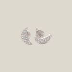 Diamond Crescent Luna Stud Earrings