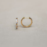 Pavé Diamond Studded Hoop Earrings