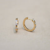 Pavé Diamond Studded Hoop Earrings