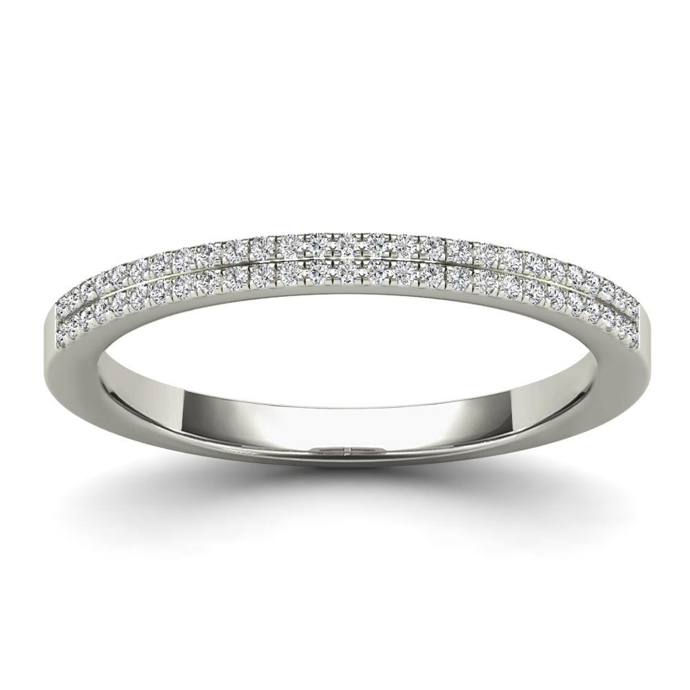 Diamond Double Line Eternity Wedding Ring
