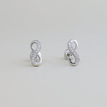 Infinity Diamond Stud Earrings - Anygolds