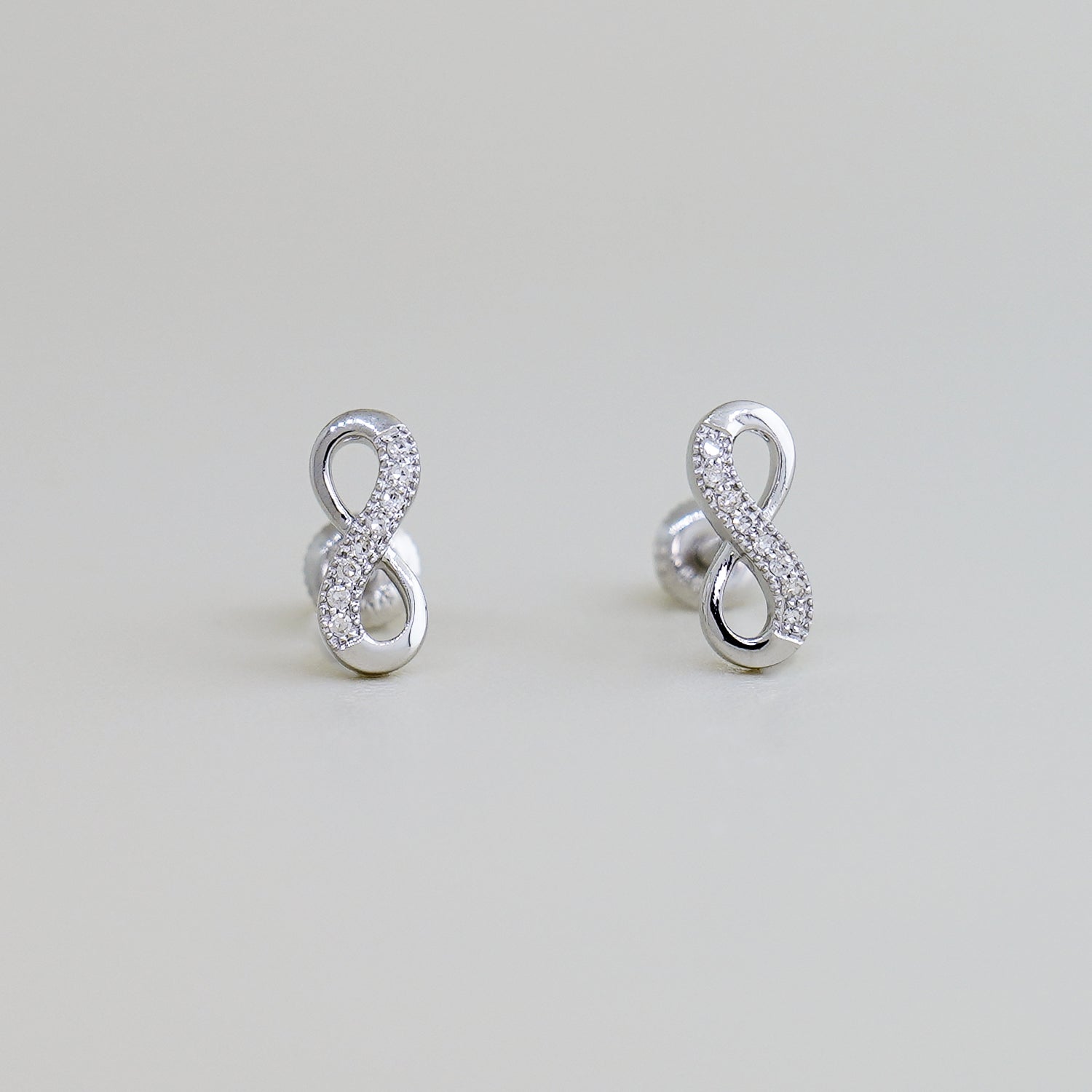 Infinity Diamond Stud Earrings